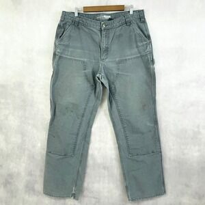 Carhartt Mens Carpenter Pants 38x34 Work Utility Rugged Flex Double Knee Relaxed